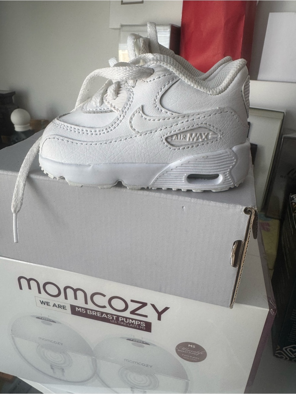 Nike White Kids Air Max Style Sneakers